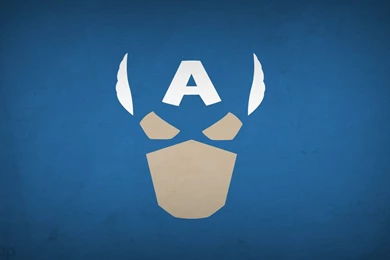 Minimalistic Captain America Superheroes Marvel Comics Blue ...