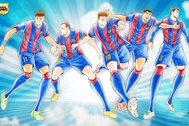FC Barcelona Wallpapers By 'Captain Tsubasa' Artist Yoichi ...