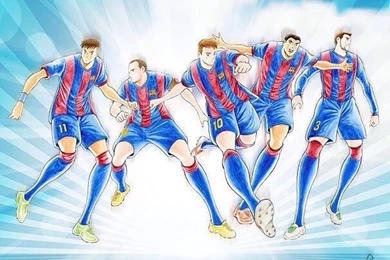FC Barcelona Wallpapers By 'Captain Tsubasa' Artist Yoichi ...