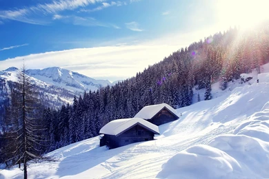 Snowy Mountain Cottage Wide Wallpaper.jpg