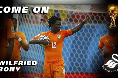 Swansea City's Wallpapers Wednesday Ivory Coast Striker Wilfried Bony