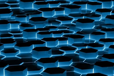IWallpapers   Blue Hexagons 3d Backgrounds