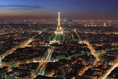 Paris Skyline Night / HD iPad Wallpapers