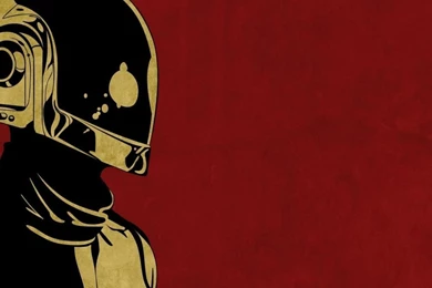 DAFT PUNK RED WALLPAPER   (
