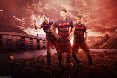 Messi, Suarez, Neymar   MSN Wallpapers (ft. 4le88) By RakaGFX On ...