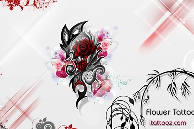 Flower Tattoo >> HD Wallpaper, Get It Now!