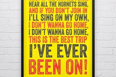 Watford 'hoist The Flags' Football Song Print By True Colours ...