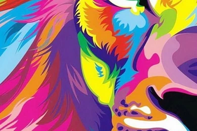 Nice Colourful Abstract Lion iPhone 6 Wallpapers.jpg
