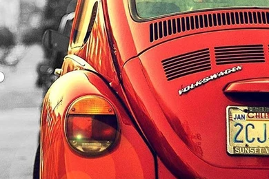 Red Volkswagen Beetle iPhone 5 Wallpapers (640x1136)