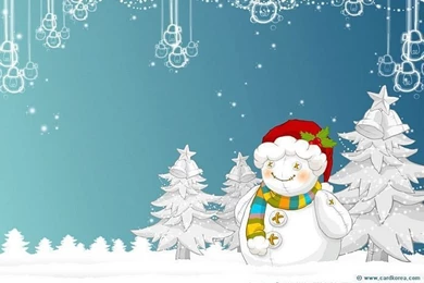 Gallery For   Cartoon Snowman Wallpapers
