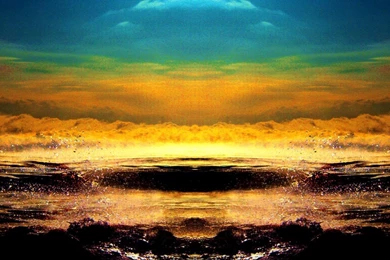 Abstract Nature Water Sunset Hd Wallpapers   (