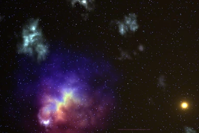 Sun And Nebula Space Desktop Wallpapers   1680x1050 Pixels