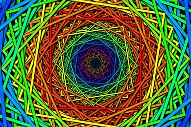 Multicolor Spiral Psychedelic Geometry Wallpapers