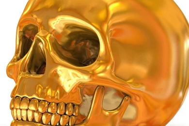 Head Skull Gold Abstract