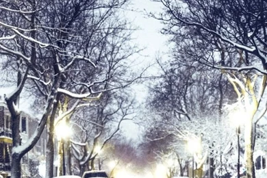 Winter City Street HD Desktop Wallpapers : Widescreen : High ...