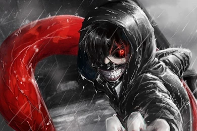 Download Wallpapers 1366x768 Kaneki Ken, Tokyo Ghoul, Look, Gesture ...