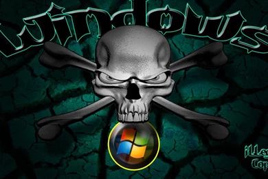 Wallpapers Green Skull Hacked Illegal Microsoft Red Free Hd ...