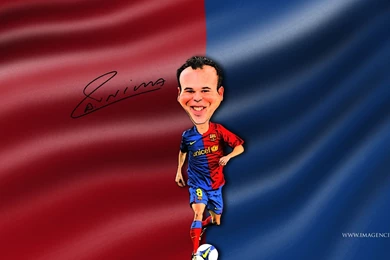 Andres Iniesta Funny Cartoon Wallpapers   Football HD Wallpapers