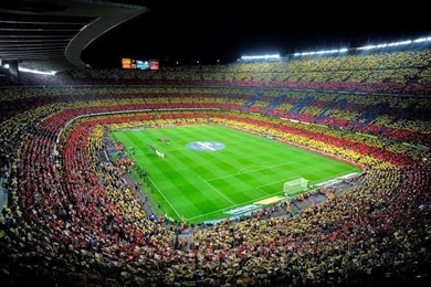 Camp Nou Barcelona Catalonia Flag Mosaic Wallpapers Free Desktop ...
