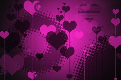 Black And Pink Heart Wallpapers