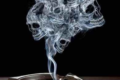Smoke Skulls Ashtray Burning Cigarette iPhone 6 Plus HD Wallpapers ...