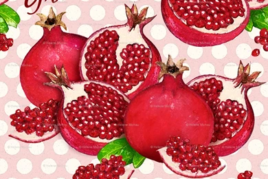 Weekly Design Challenge – Pomegranates – Spoonflower
