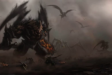Army Sword Monster Art Dark Dragon Battle Wallpapers