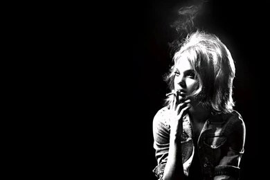 Blondes Girls Smoking Monochrome Wallpapers   (