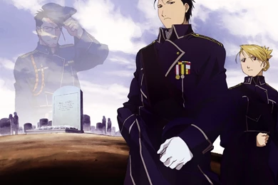 Fullmetal Alchemist Roy Mustang Maes Hughes Riza Hawkeye Wallpapers ...