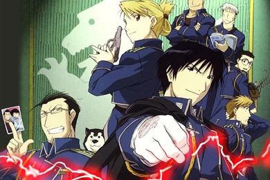 Roy Mustang, Riza Hawkeye, Maes Hughes And Crew   Roy Mustang ...