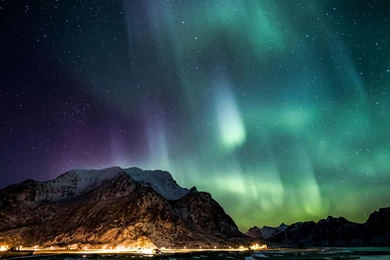 Northern Lights Over Lofoten Island, Norway Wallpapers   Nature ...