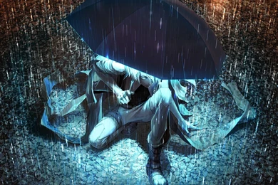 HD Anime Desktop Backgrounds In Rain