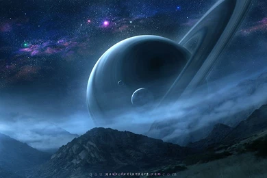 A Night Scene Of Saturn By QAuZ On DeviantArt