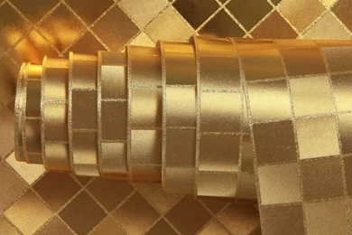 Mosaic Reflective Clothing Waterproof KTV Bar Backgrounds Gold PVC ...