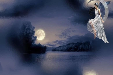 Download Moon Fairy Angel Wallpapers 1024x768