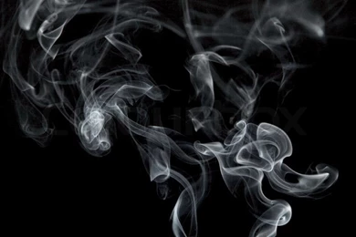 Abstract Smoke, Isolated On A Black Backgrounds