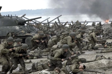 Download Wallpapers Assault Saving Private Ryan (2560 X 1024 Dual ...