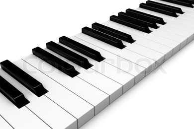 Abstract 3d Illustration Of Piano Keys White Backgrounds