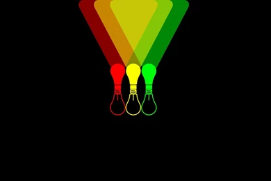 Light Bulbs Red Yellow Green Flowers Backgrounds Black Light Light ...