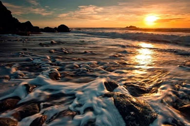 Sunset Over The Surf Windows 8 Wallpapers Wallpapers X