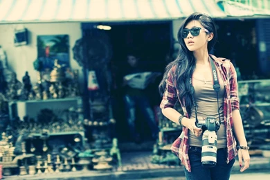 Beauty Asian Girl Camera Mood 1920 Wide Wallpapers   Ehiyo.com