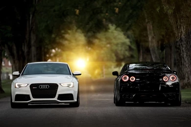1600x1200 Audi Rs5 Nissan Gtr 35 Wallpapers