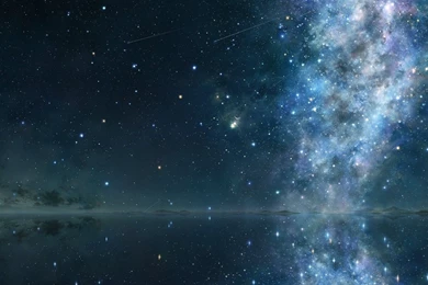 Lake Reflecting The Starry Sky Wallpapers Nature Wallpapers