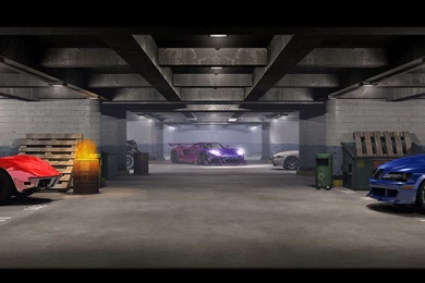 Gallery For   Car Garage Wallpapers