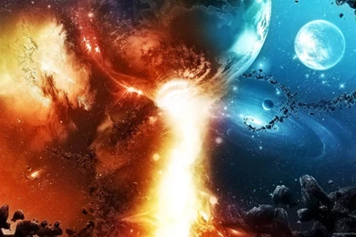 Download 1600x900 Space Fire Wallpapers