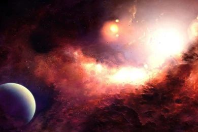 Beautiful Of The Red Space Wallpapers