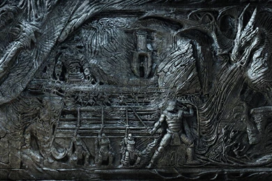 2560x1440 Dragon, Skyrim, The Elder Scrolls, Bas relief, Skyrim ...