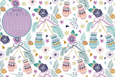 Free Desktop Wallpaper: November Calendar   Mollie Makes