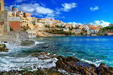 1600x900 Greece Syros Island Wallpapers