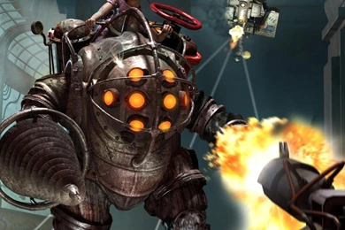 Big Daddy Bioshock Video Games Little Girl Weapons Guns Armor HD ...